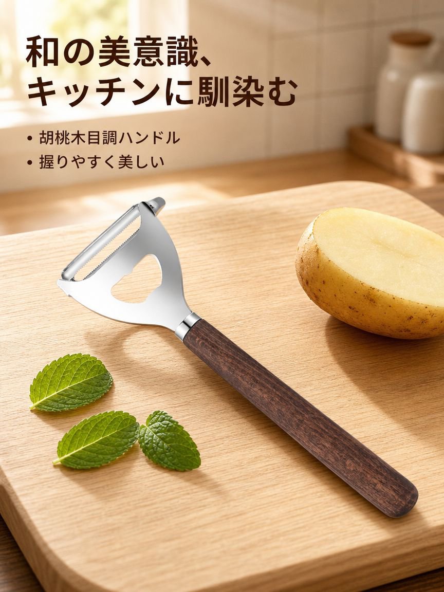 キッチン用ステンレス製ピーラー