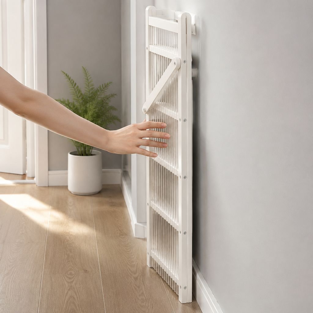 Space-saving acrylic folding shoe rack for modern homes