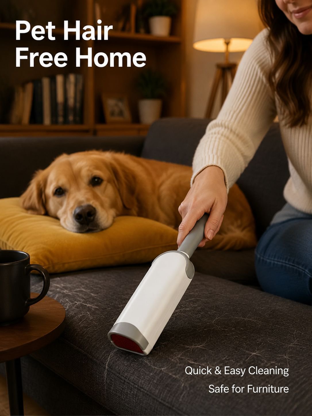 Lint Roller for Clothes, Pet Hair Electrostatic Remover with Storage Box