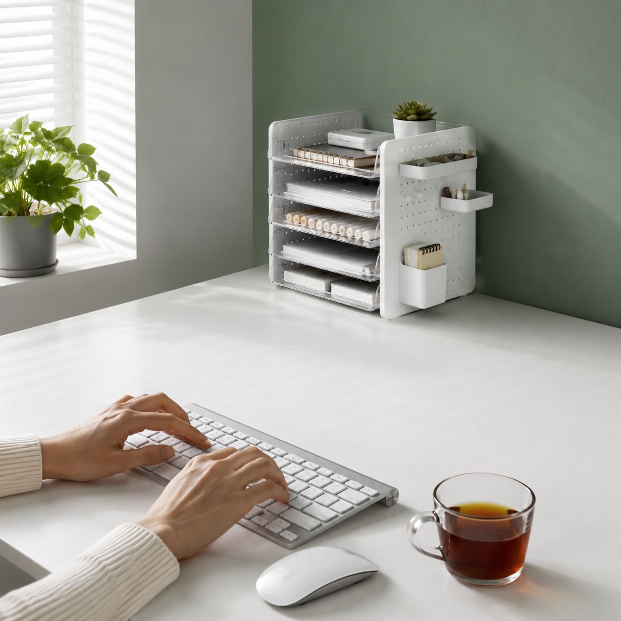 Versatile storage box for stationery and cosmetics