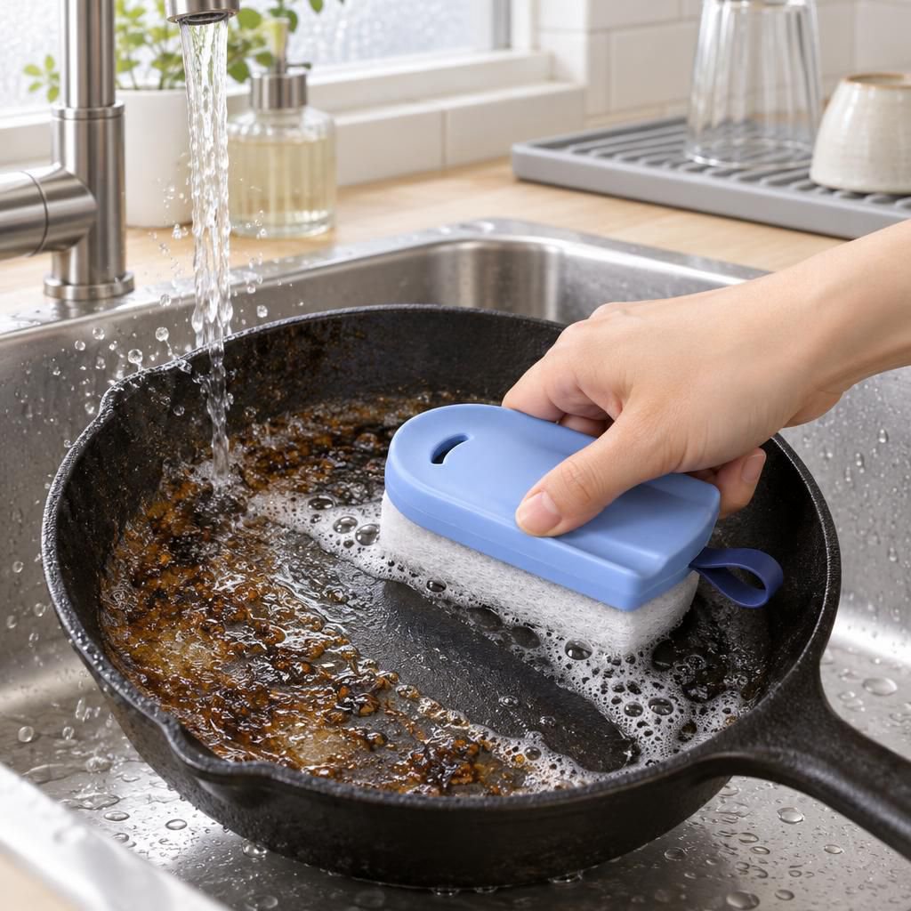 洗剤を入れて使える液体食器洗いブラシのセット