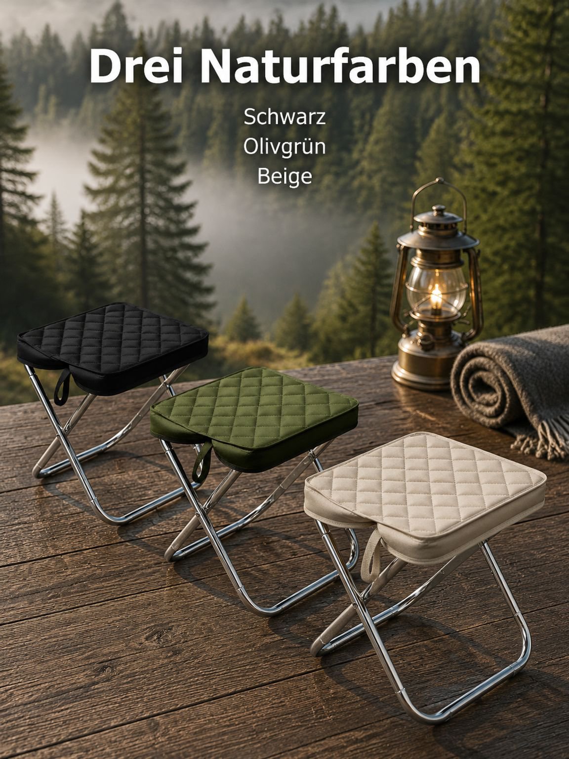 Leichter Klapphocker, tragbarer Klapphocker, tragbarer Outdoor-Hocker für Camping