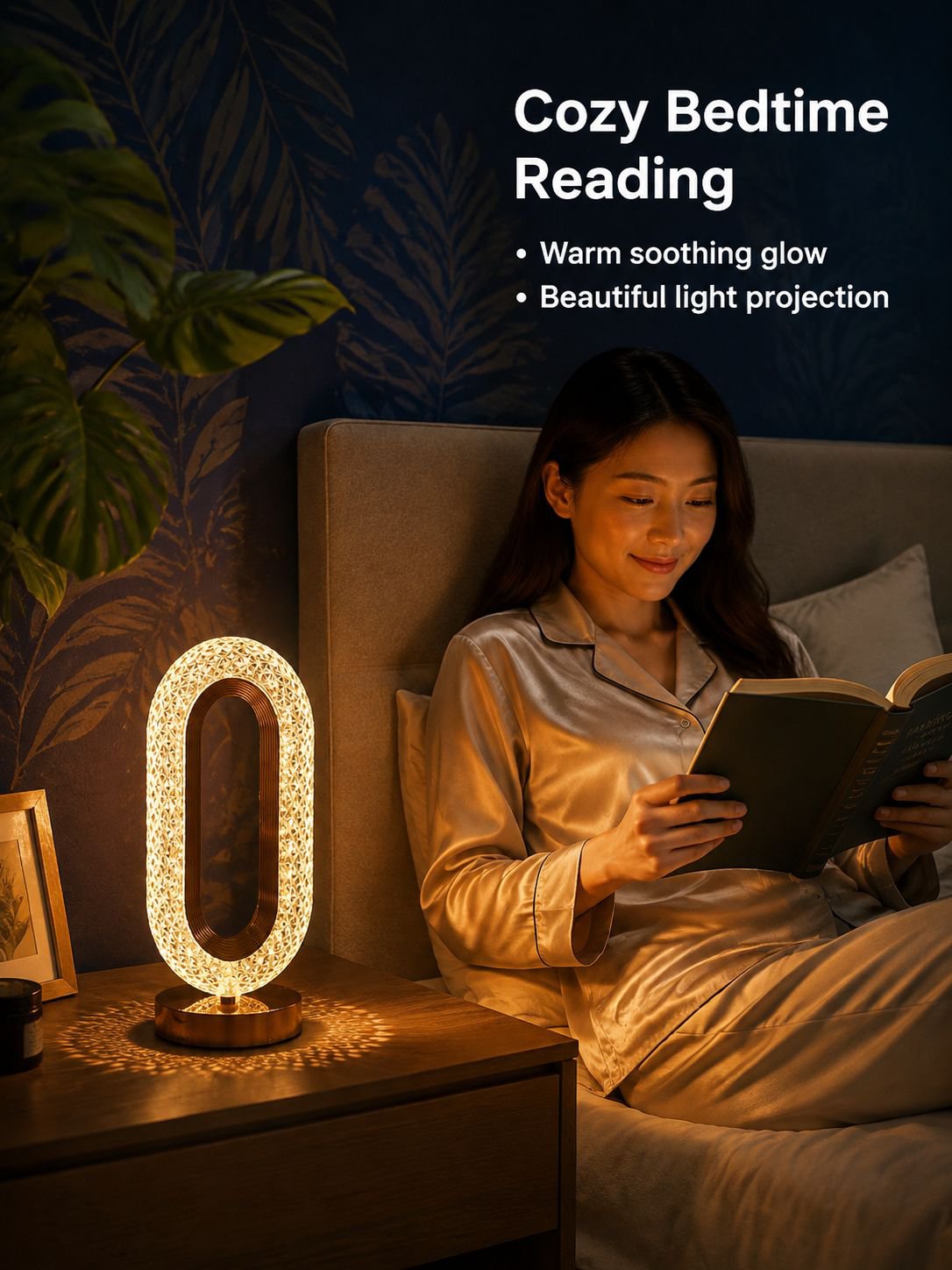 Touch-sensitive acrylic table lamp