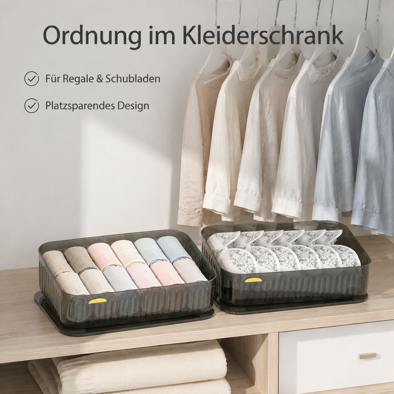 Unterwäsche- und Socken-Organizer Aufbewahrungsbox