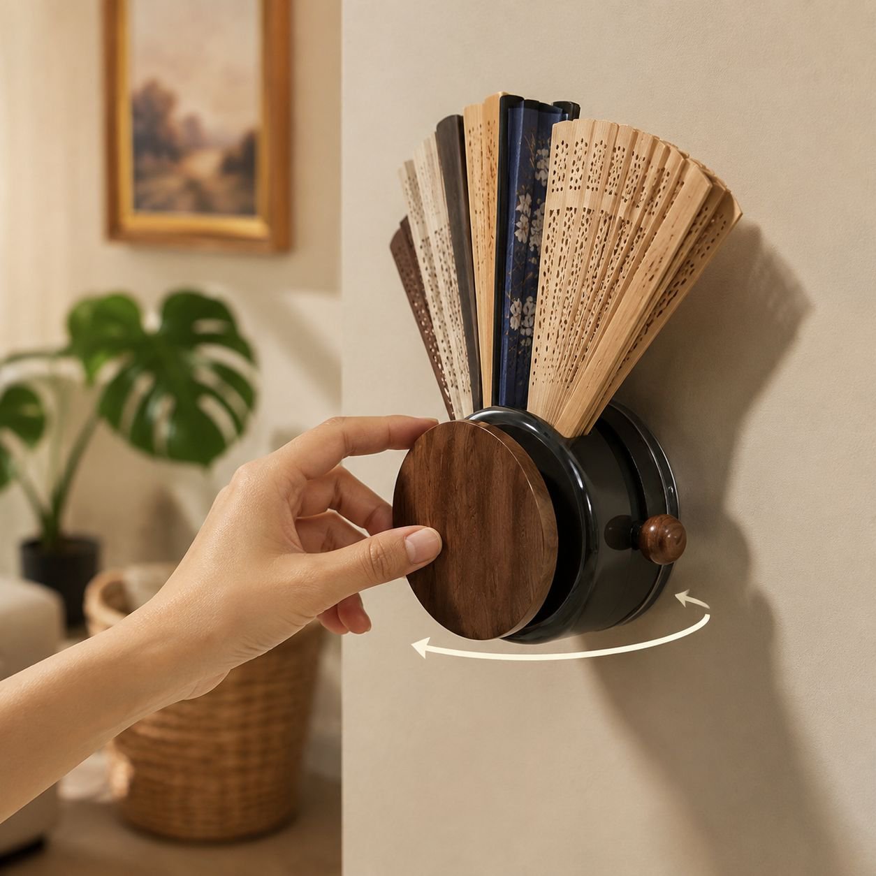 Modern design wall-mounted fan organizer