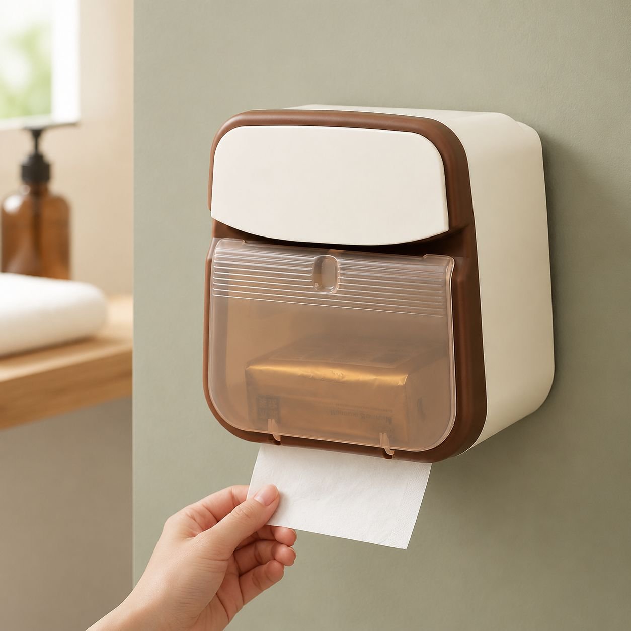 Bathroom Toilet Paper Dispenser Waterproof Tissue Holder for Home