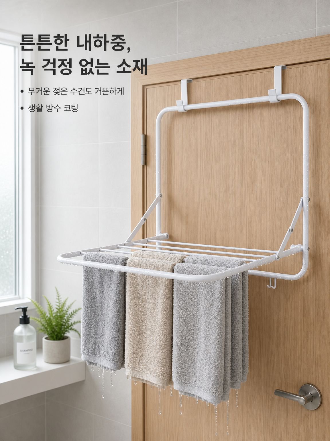 벽걸이 접이식 수건걸이