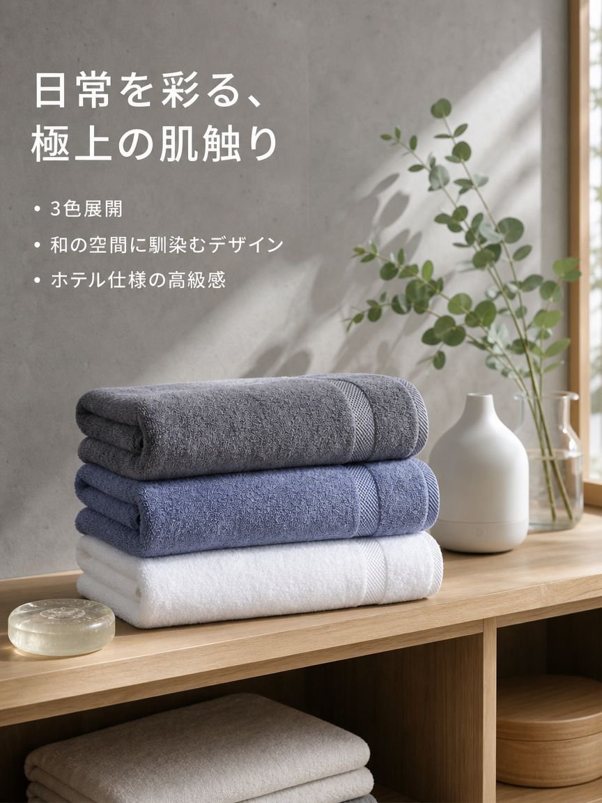 オールコットンやわらかバスタオル