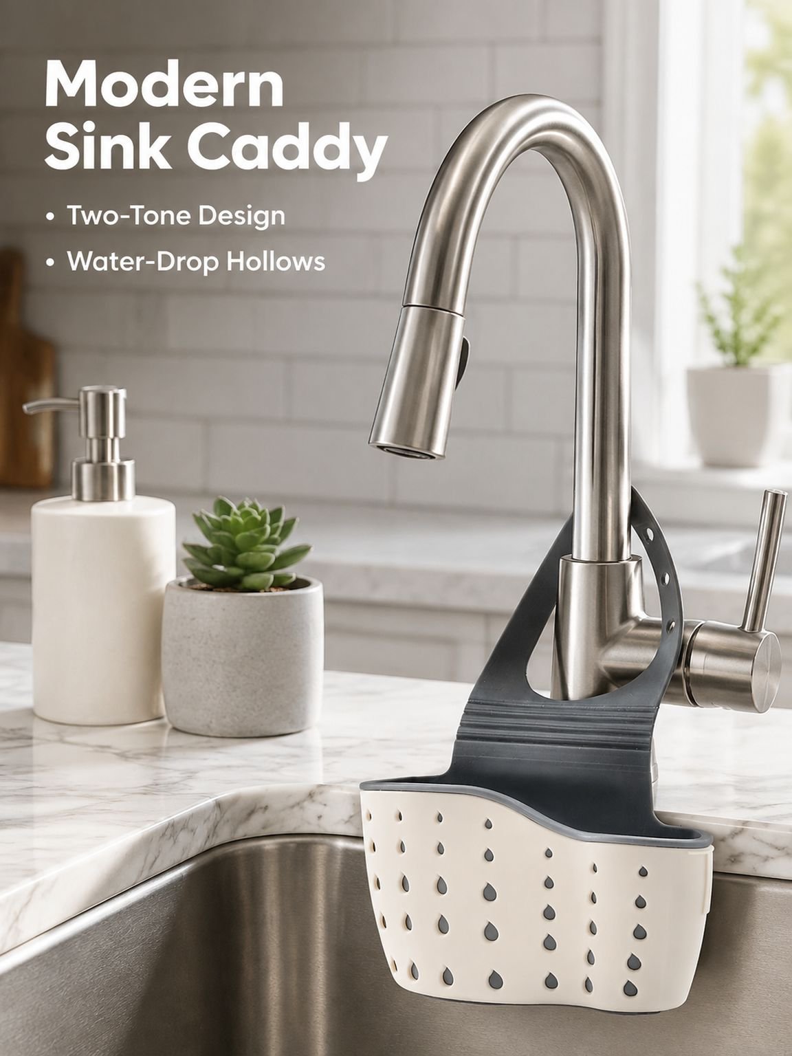 No-Drill Sink Caddy Organizer