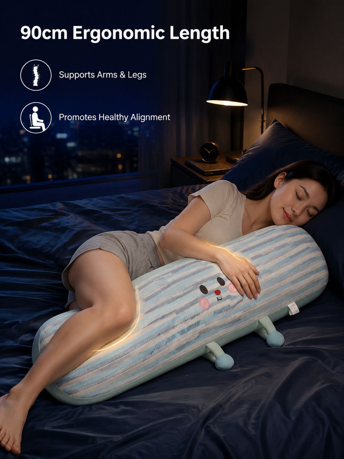 Cooling Ice Silk Long Pillow