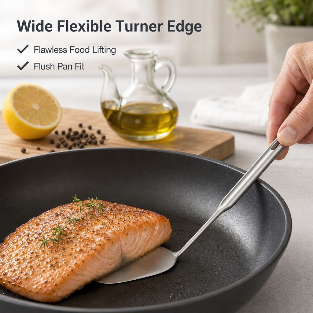 Heavy-Duty Stainless Steel Spatula for Home Kitchens
