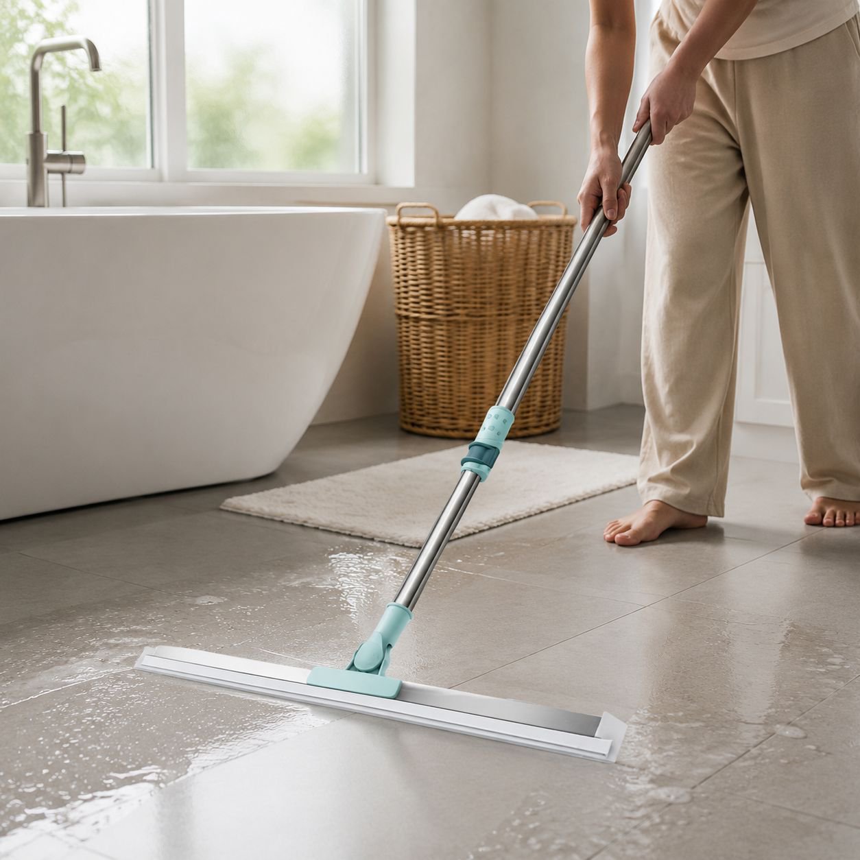 Raspador de suelo de silicona extensible