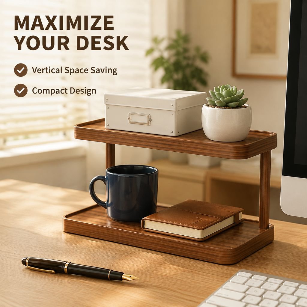 Desktop Multi-Tiered Shelf