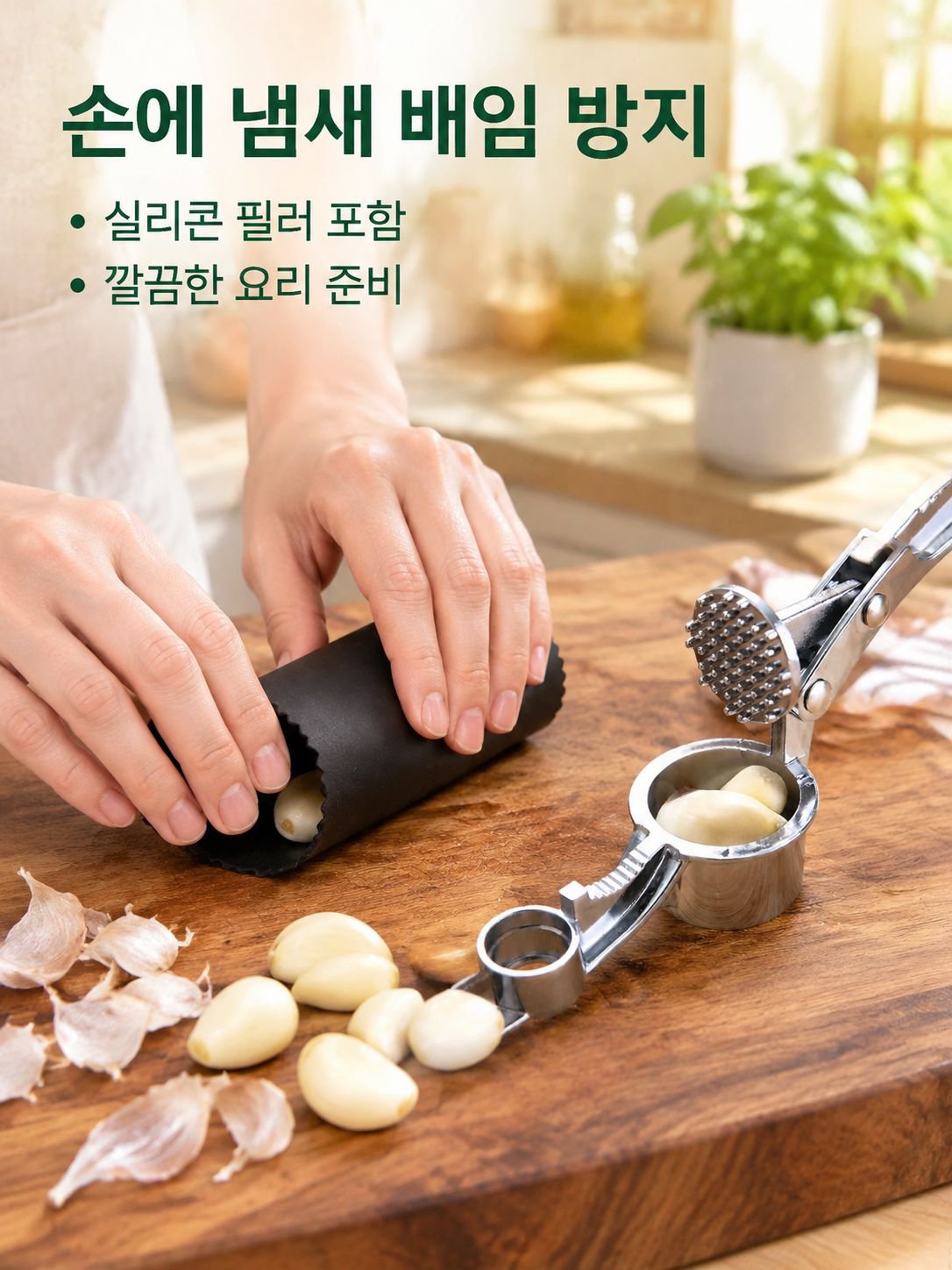 스테인리스 스틸 마늘 다지기