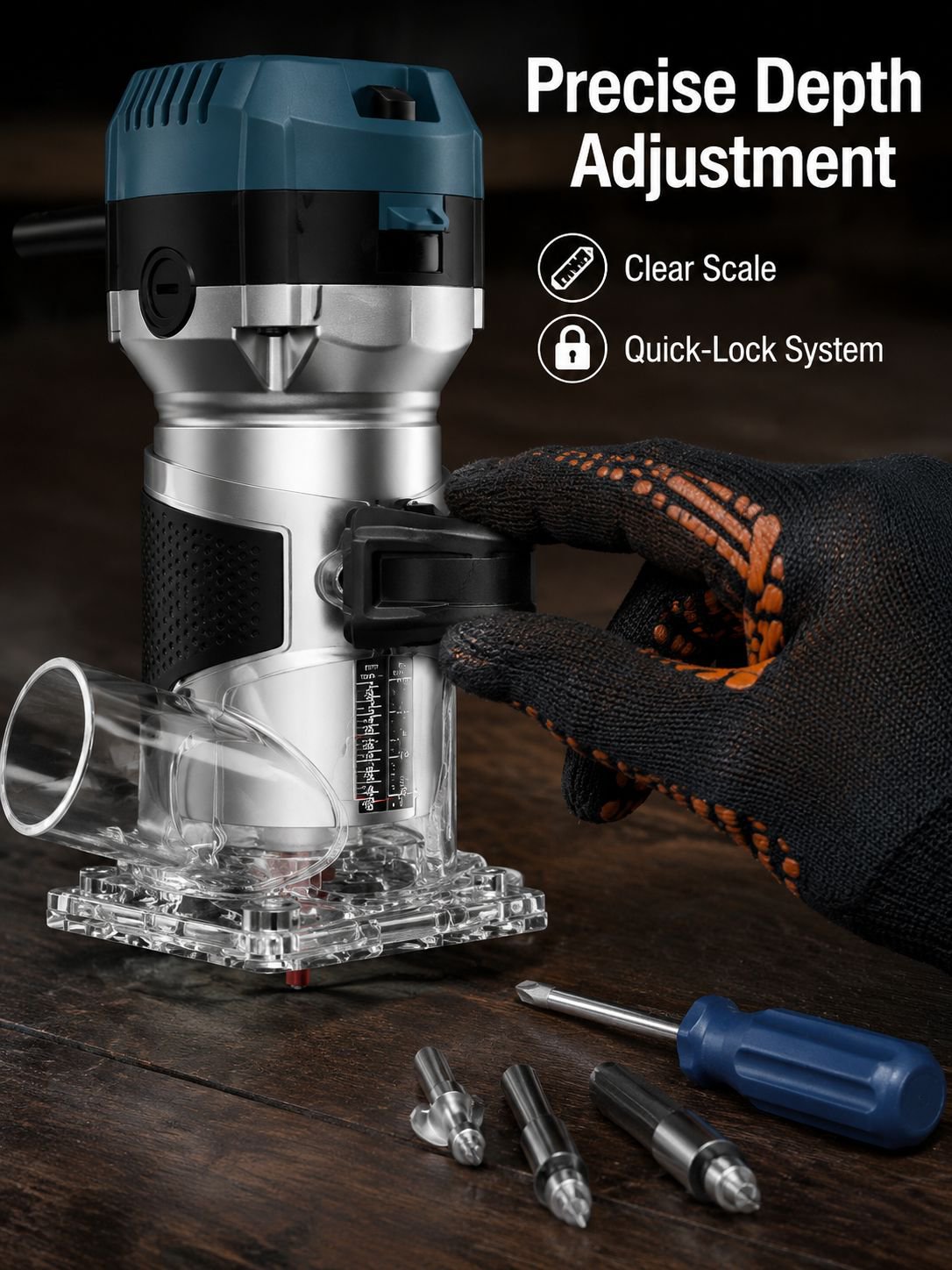 Multifunction 6-speed Woodworking Trimming Machine