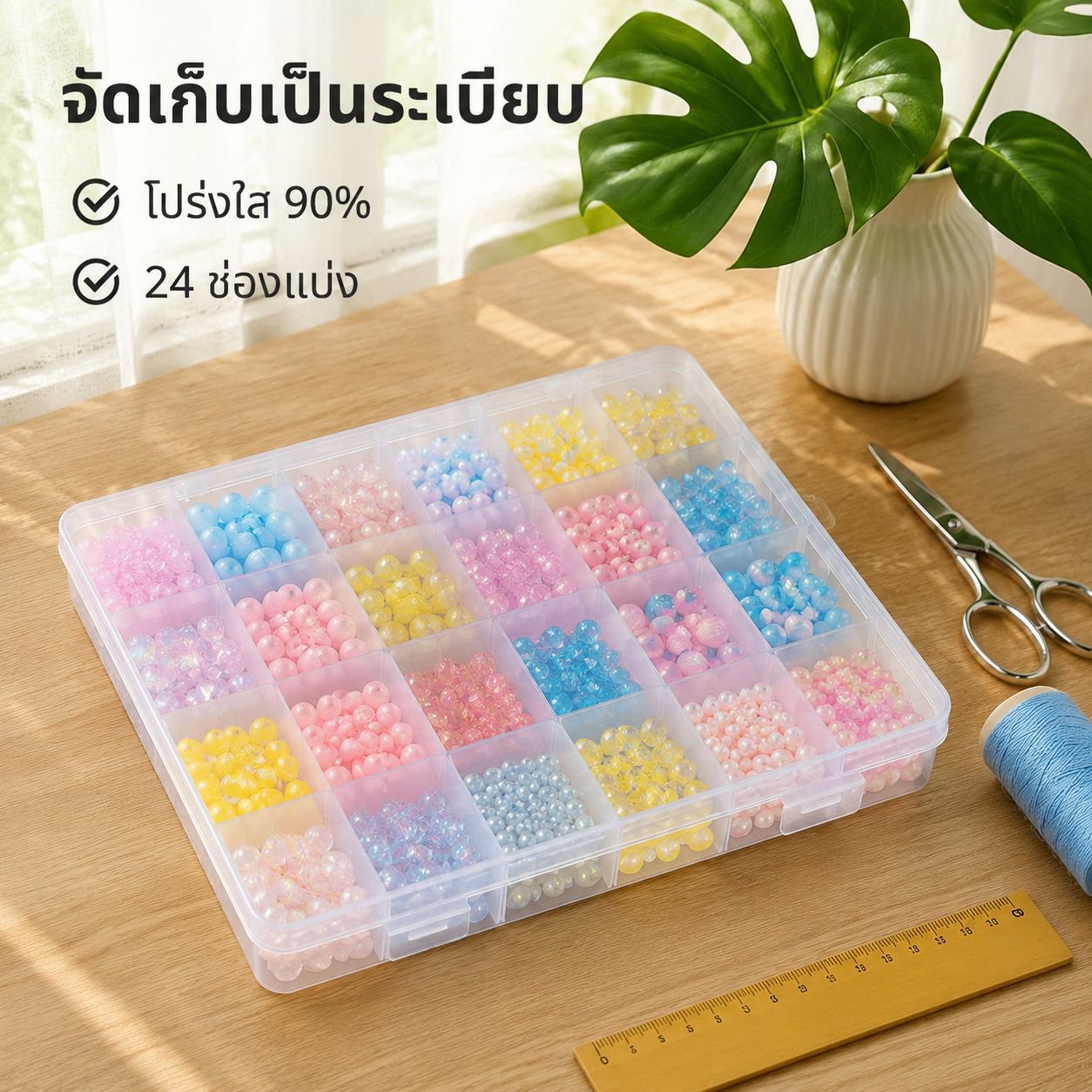 กล่องเก็บของพร้อมช่องใส่บัตร