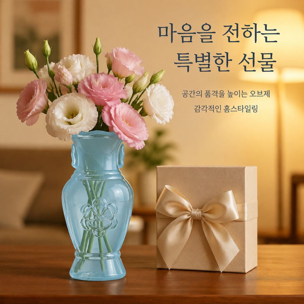 거실용 고급 유리 화병