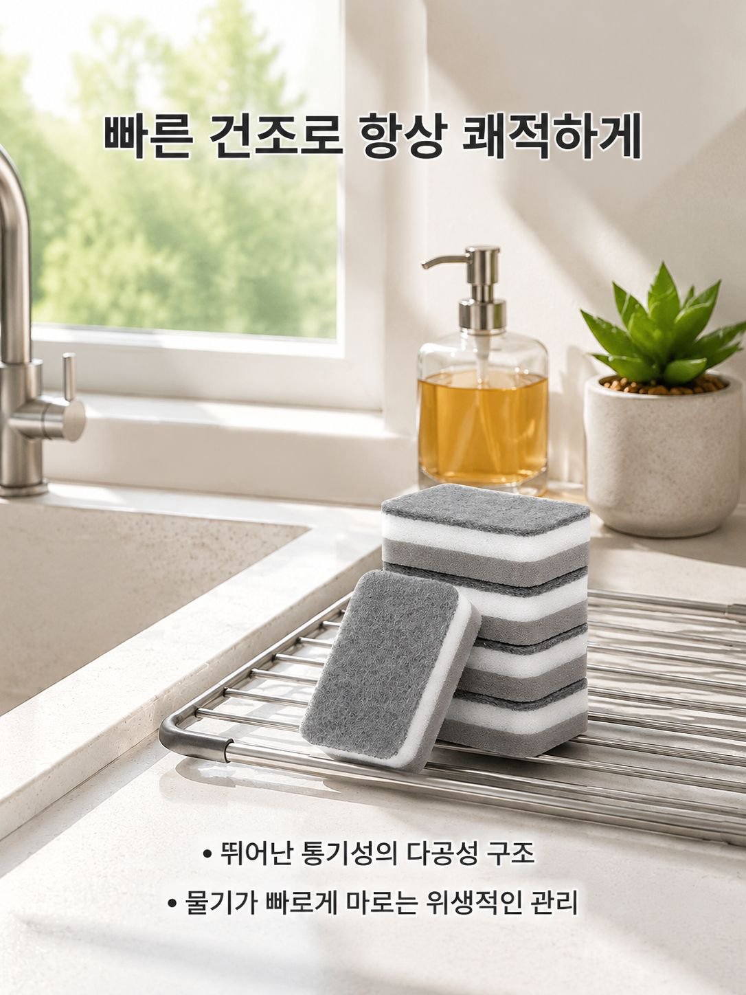 이중 내구성 청소 스펀지