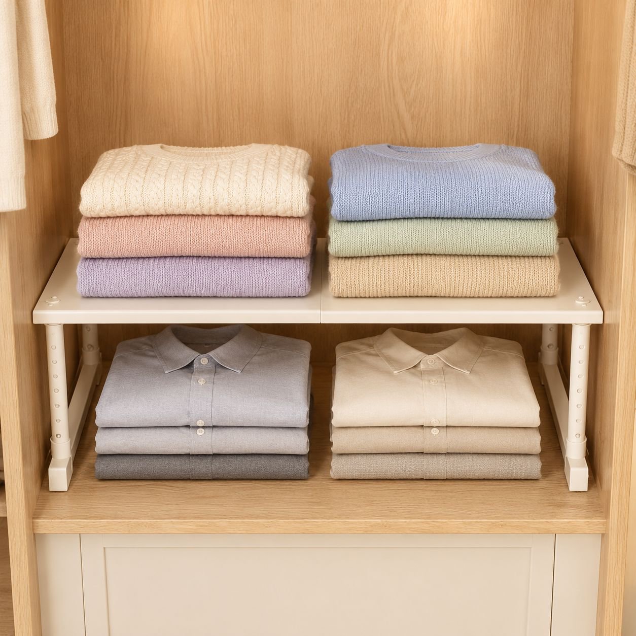 Multi-Layer Adjustable Wardrobe Storage Cabinet