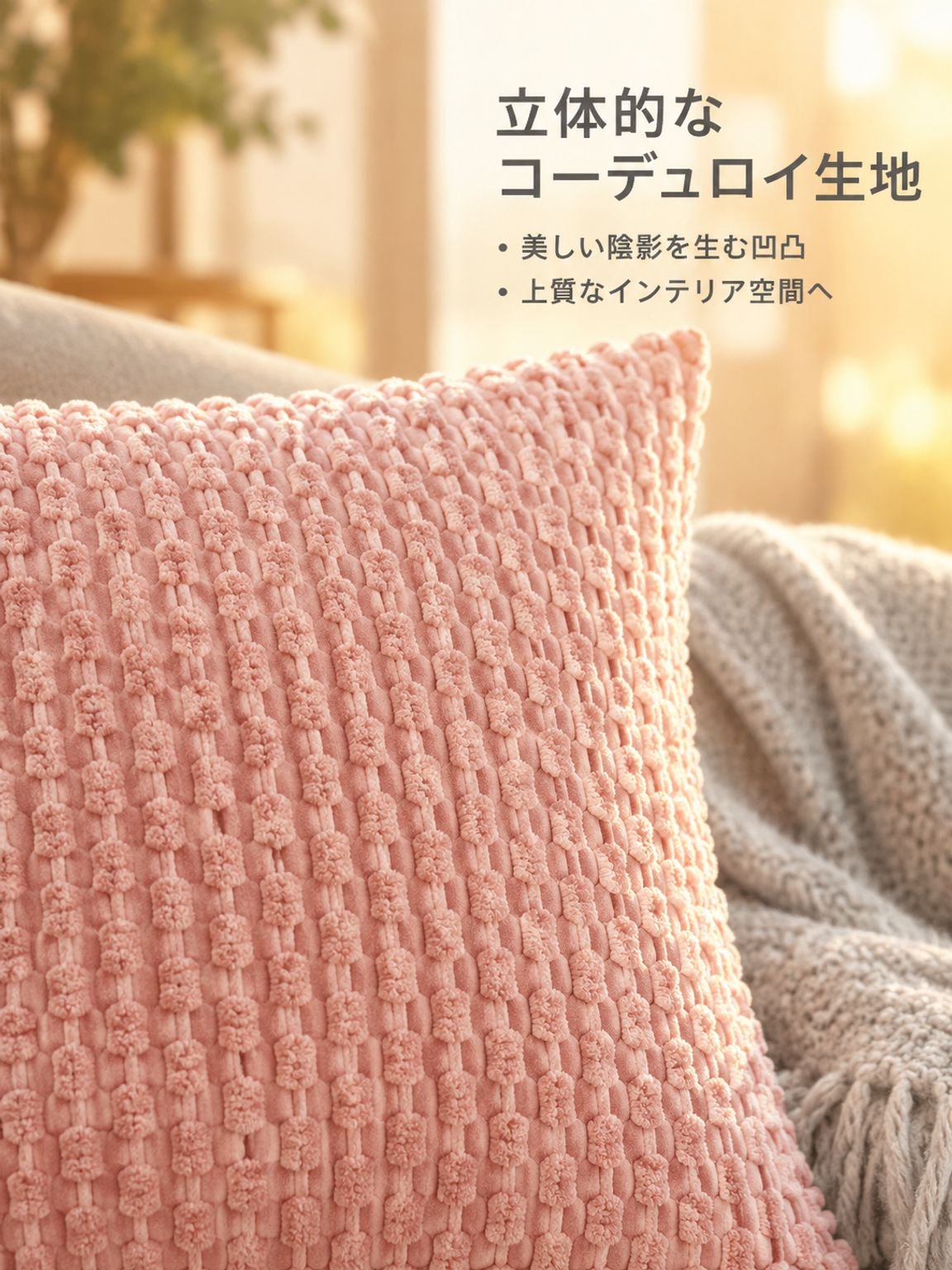 チェーンコーデュロイクッションカバー