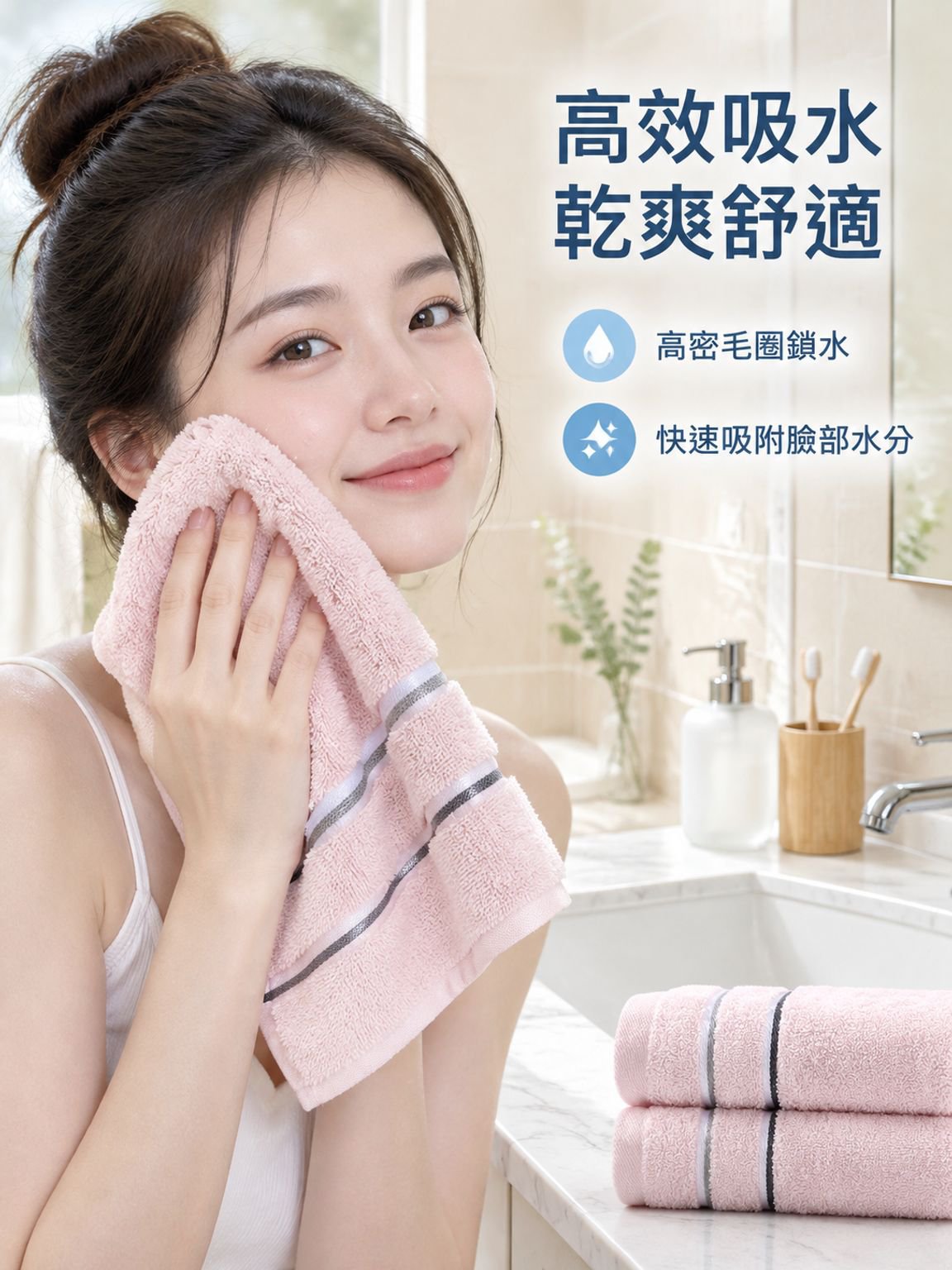 柔軟吸水家用純棉毛巾