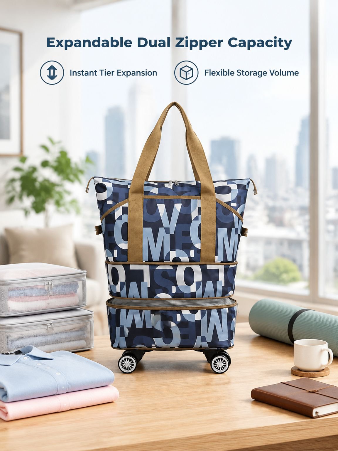Tug Wheels Silent Travel Supplies Rolling Suitcase