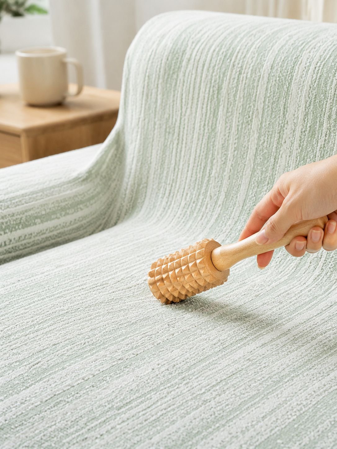 Protection élégante pour canapé en tissu soyeux