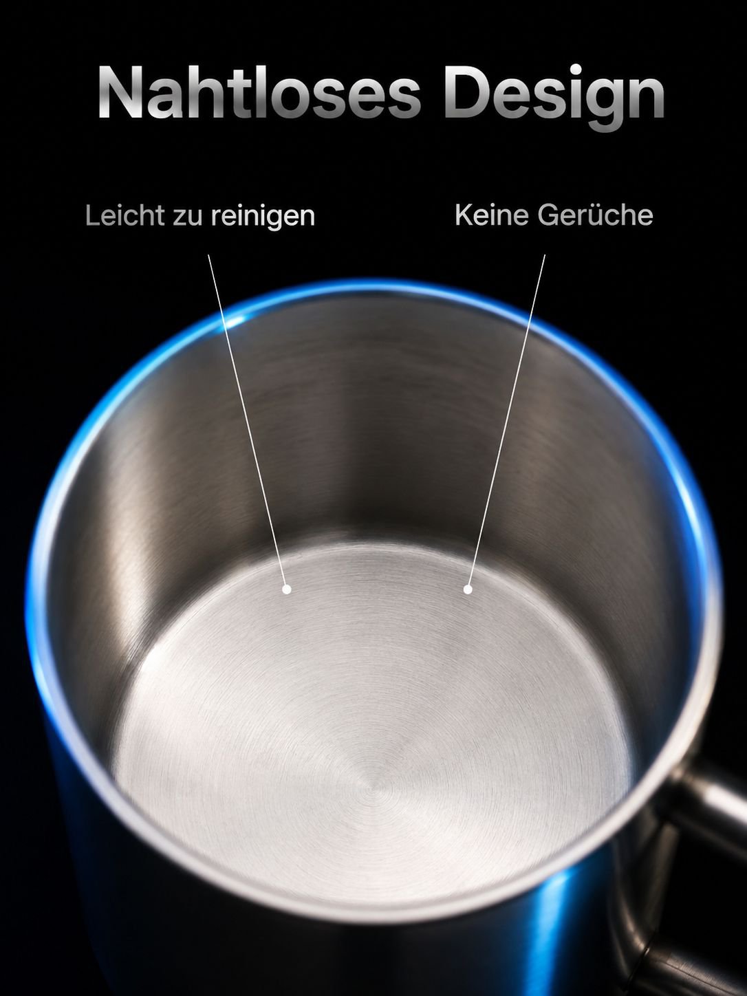 Langlebiger und rostfreier Edelstahlbecher