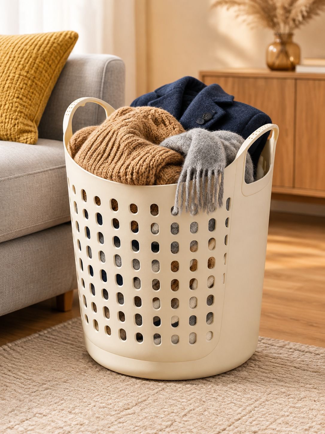 Panier à linge sale grande capacité pour usage domestique