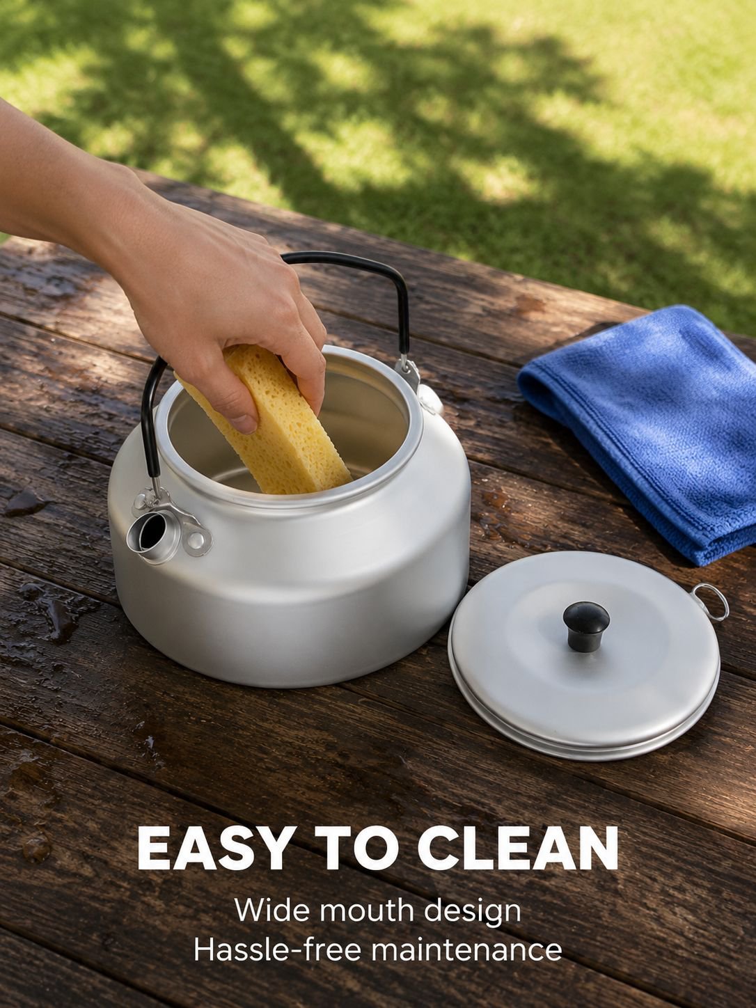 Efficient heat conduction aluminum kettle for quick boiling