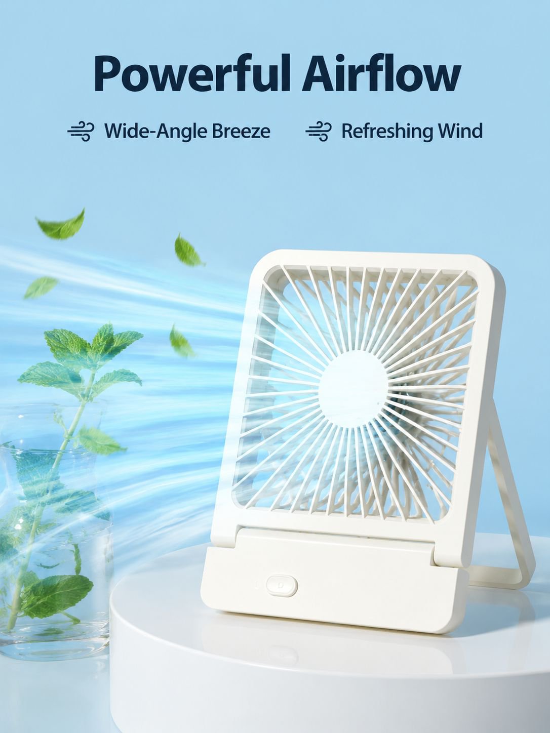 Mini portable desktop fan