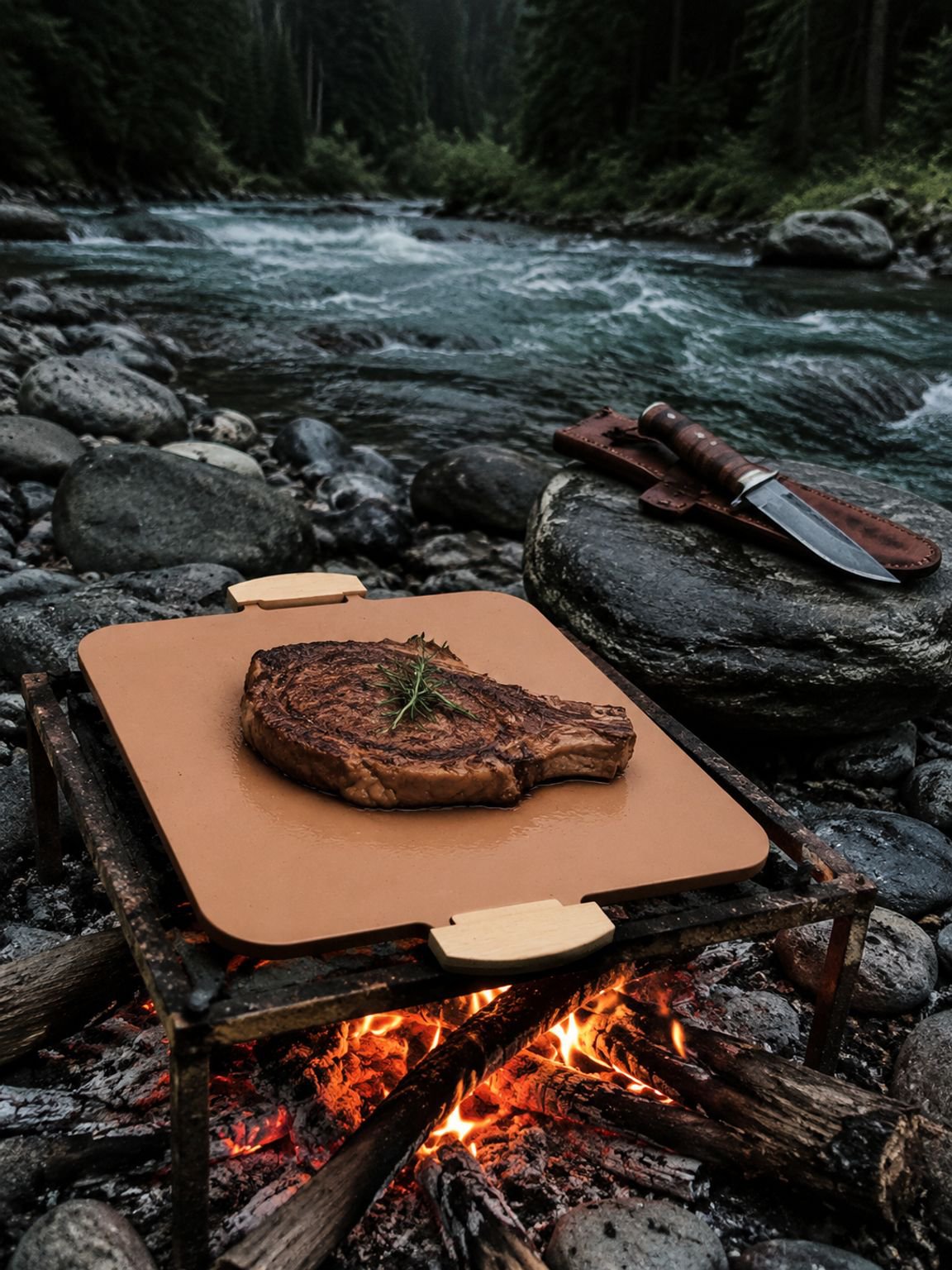 Ustensile de barbecue camping avec revêtement antiadhésif haute qualité