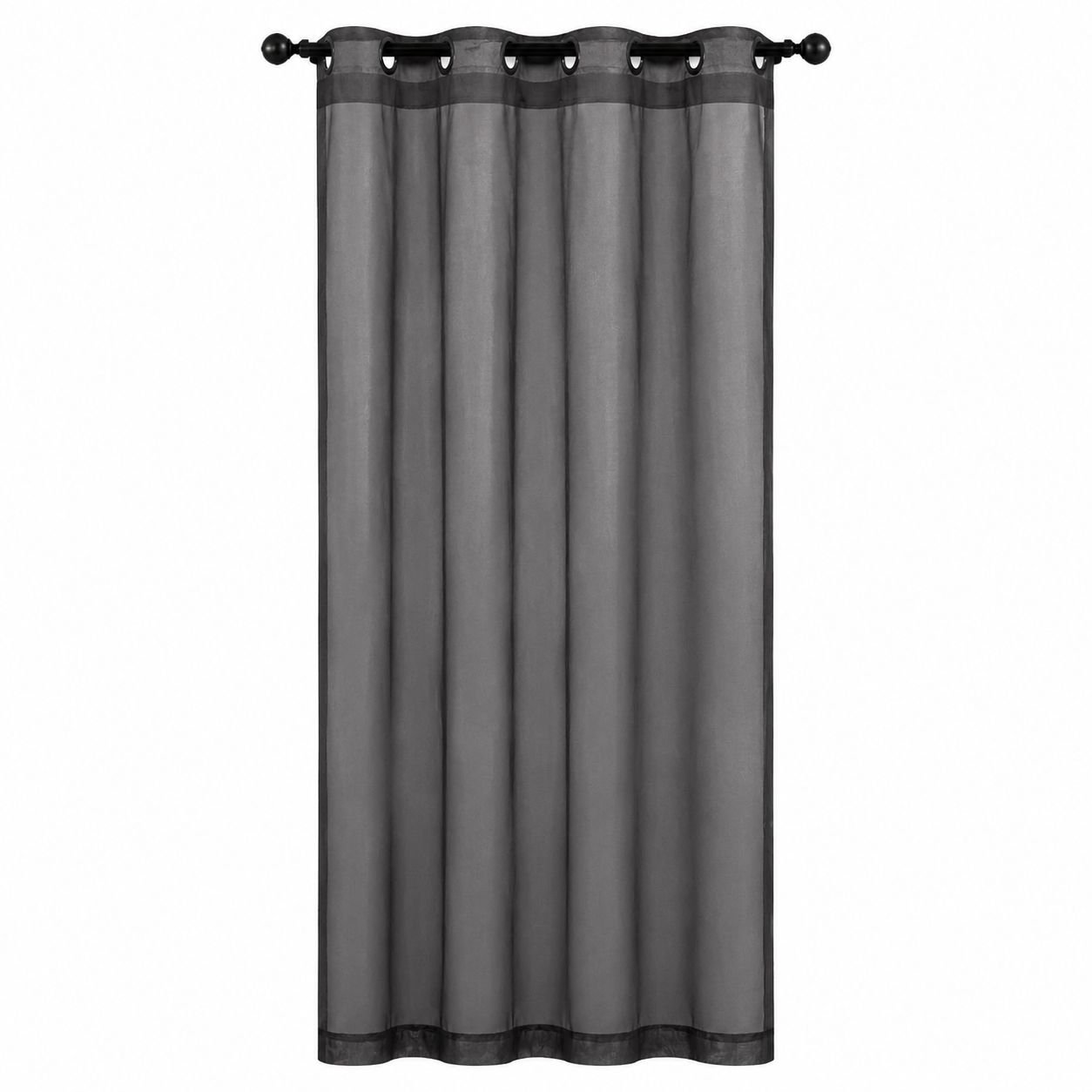 Solid Color Semi-Blackout Balcony Curtain for Home Decoration