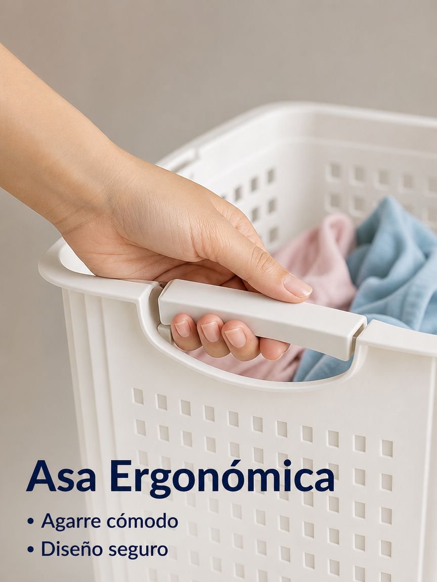 Cesta de ropa sucia de gran capacidad con ruedas
