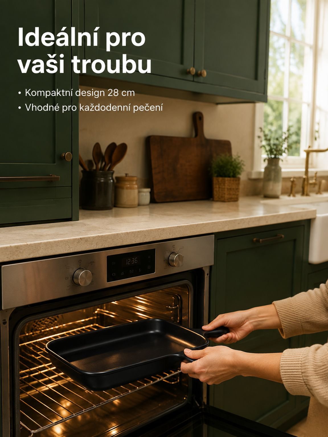 Obdélníkový pekáč vhodný na maso i sladkosti