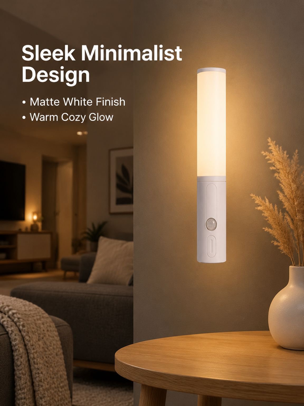 Portable wall-mounted night light