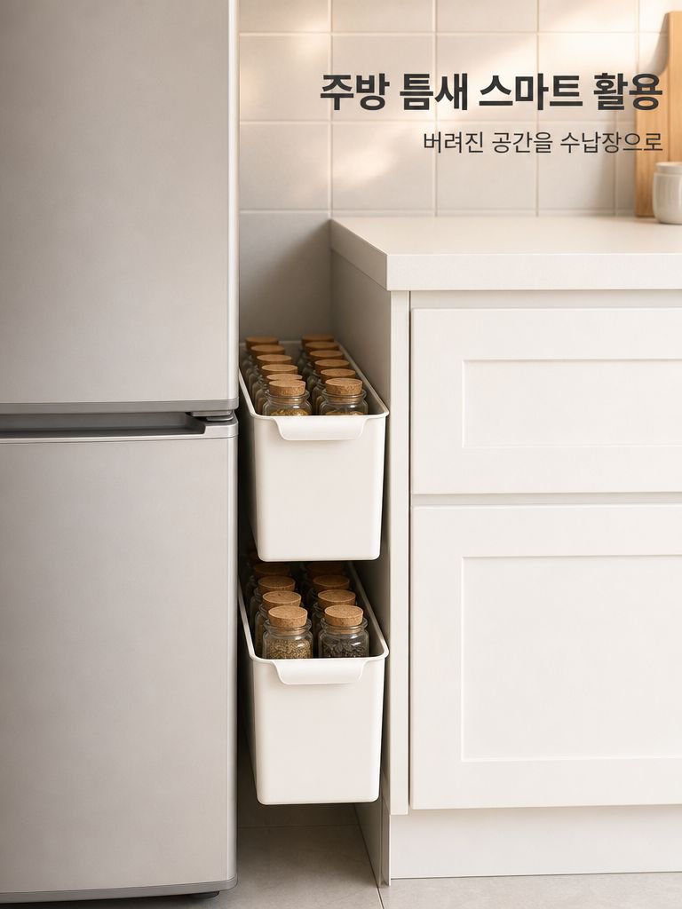 책상 위에 놓인 직사각형 수납함 사용 예시