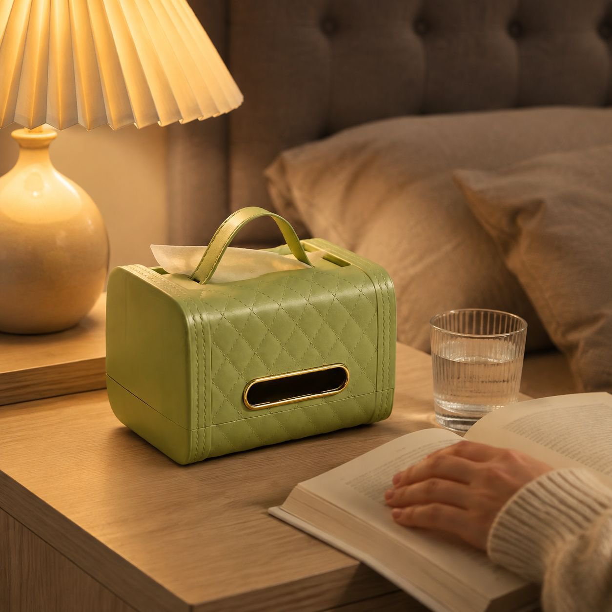 Sophisticated tissue storage for living room