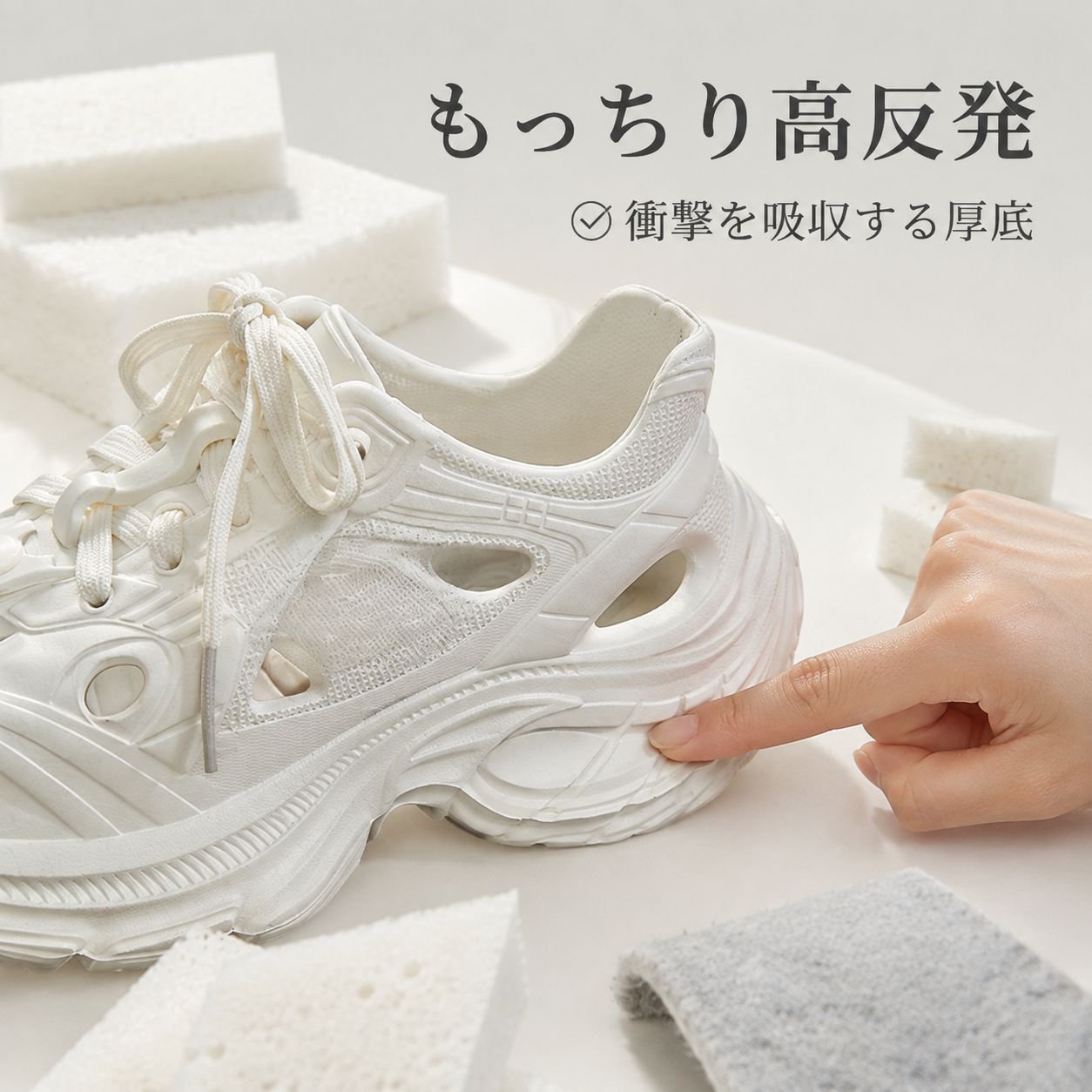 トレンド厚底滑り止め快適ダッドシューズ