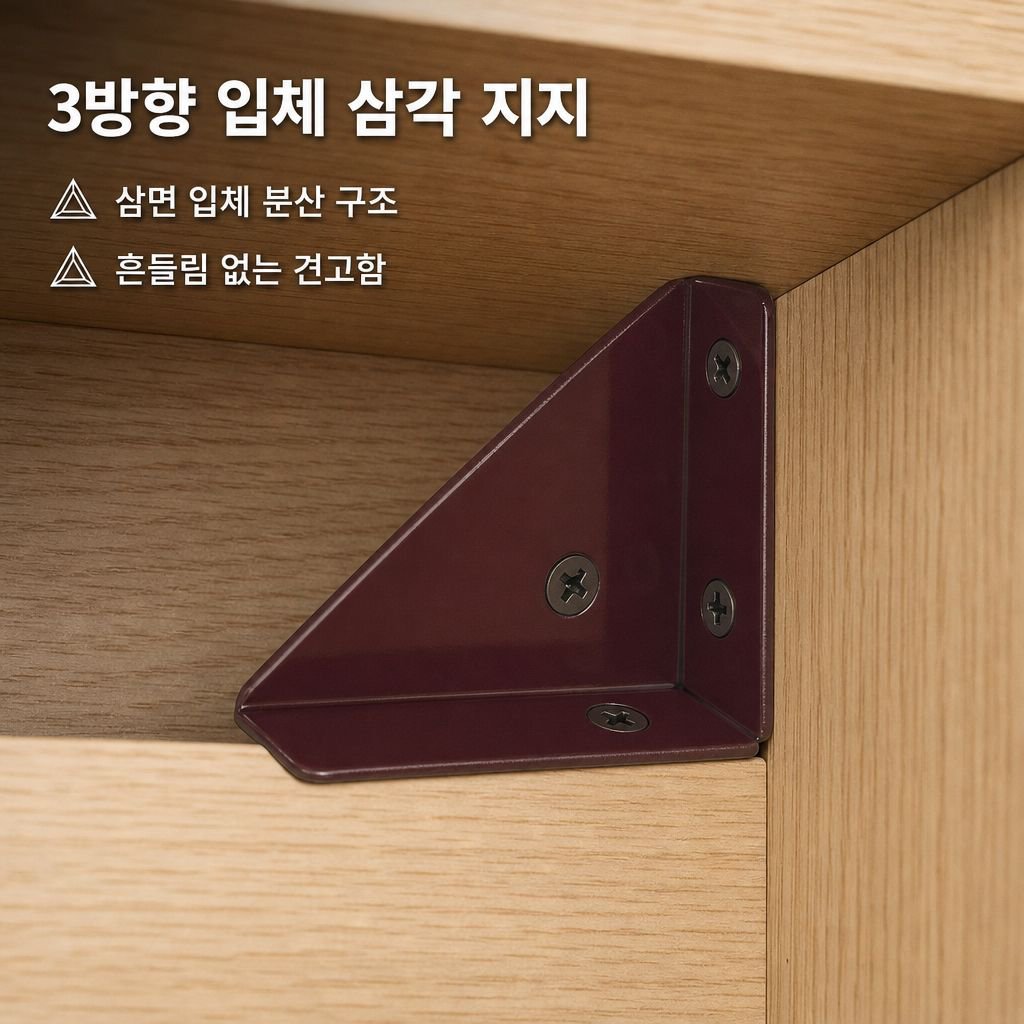 두꺼운 3면 코너 브래킷 90도 직각 고정 캐비닛 선반 보강 부품