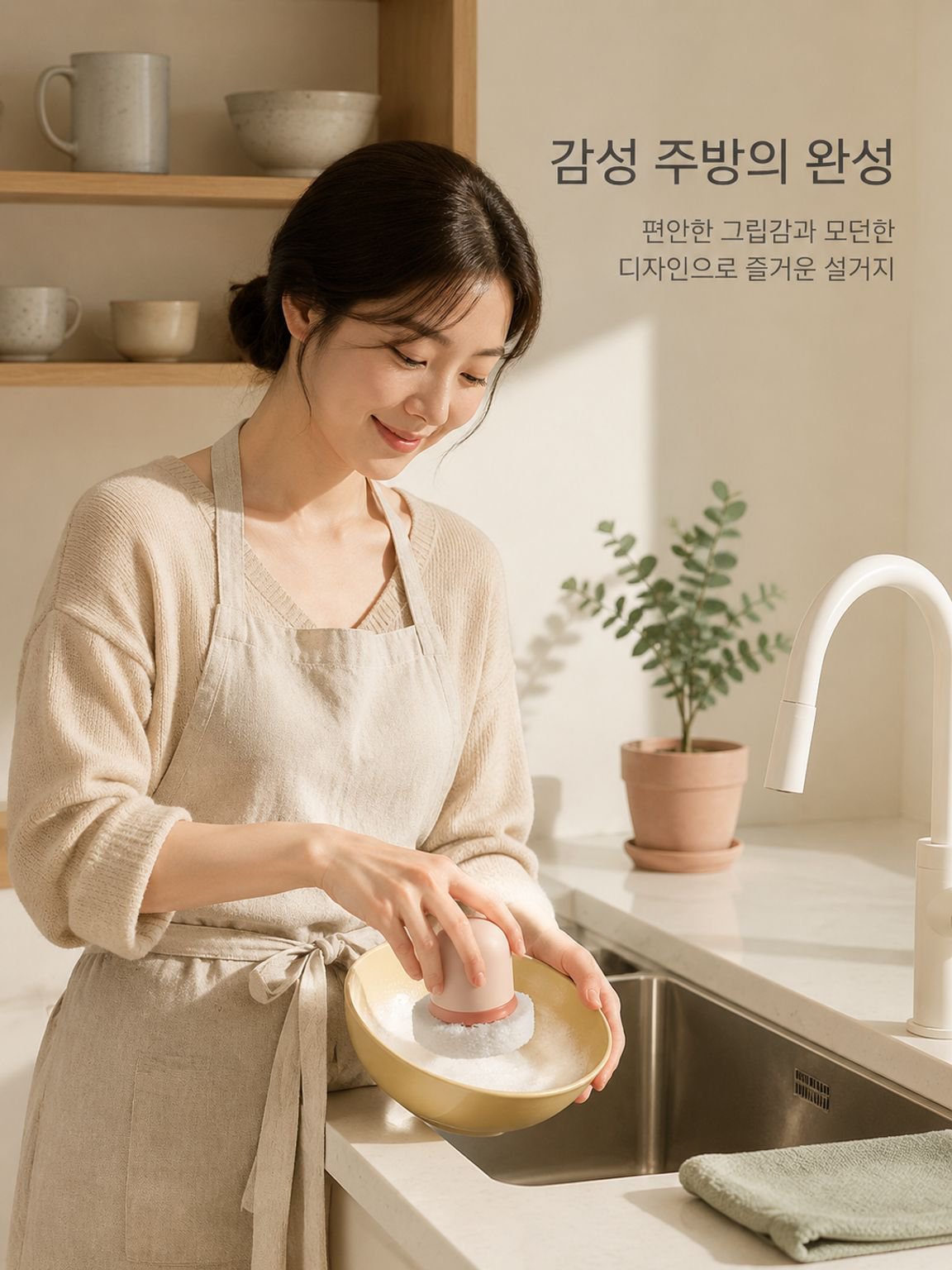 다용도 냄비 및 세척용 브러시