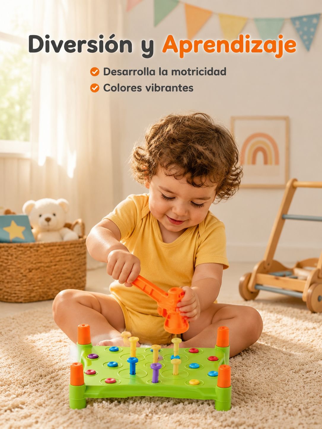 Mesa de Bolas de Colores para el Desarrollo Cognitivo Infantil