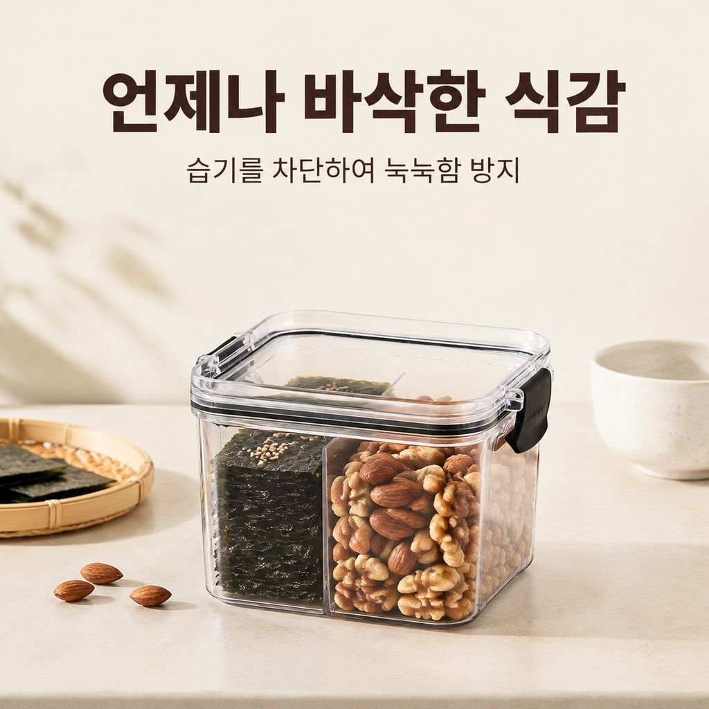 주방 식품급 잡곡 밀폐용기 견과류 보관함