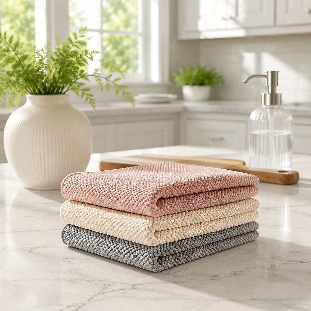 Kitchen Corn Texture Wiping Cloth, Powerful Scouring Pad, Absorbent Microfiber Rag