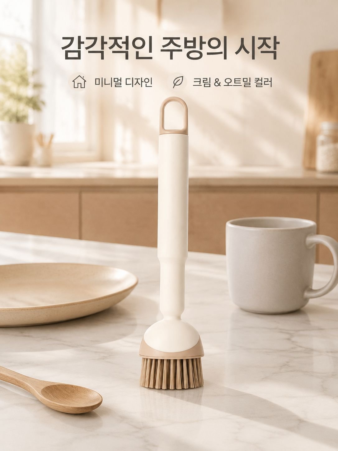 다용도 긴 손잡이 냄비 청소 브러쉬 가정용 주방 클리너