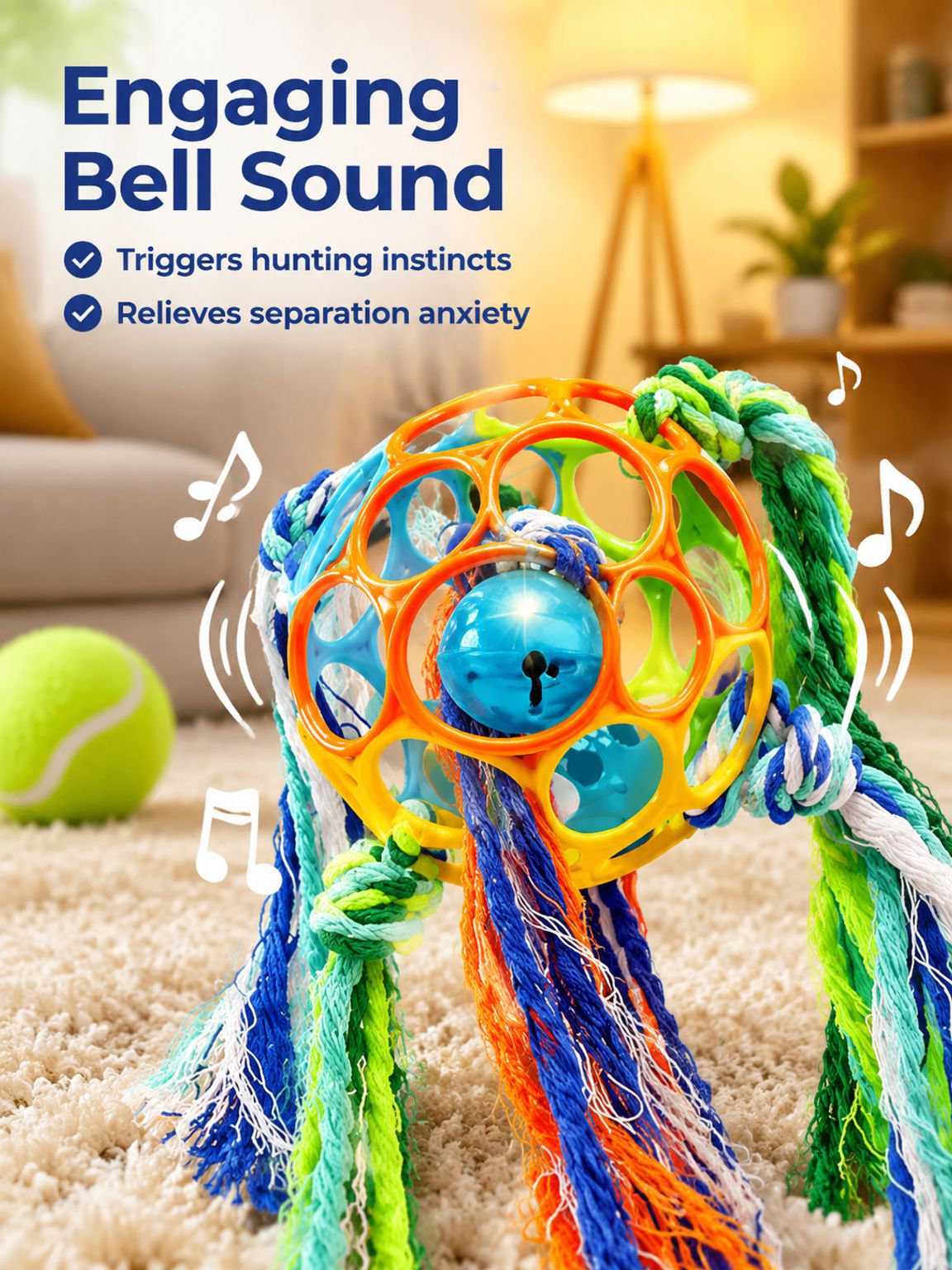 Pet bell gnawing toy ball