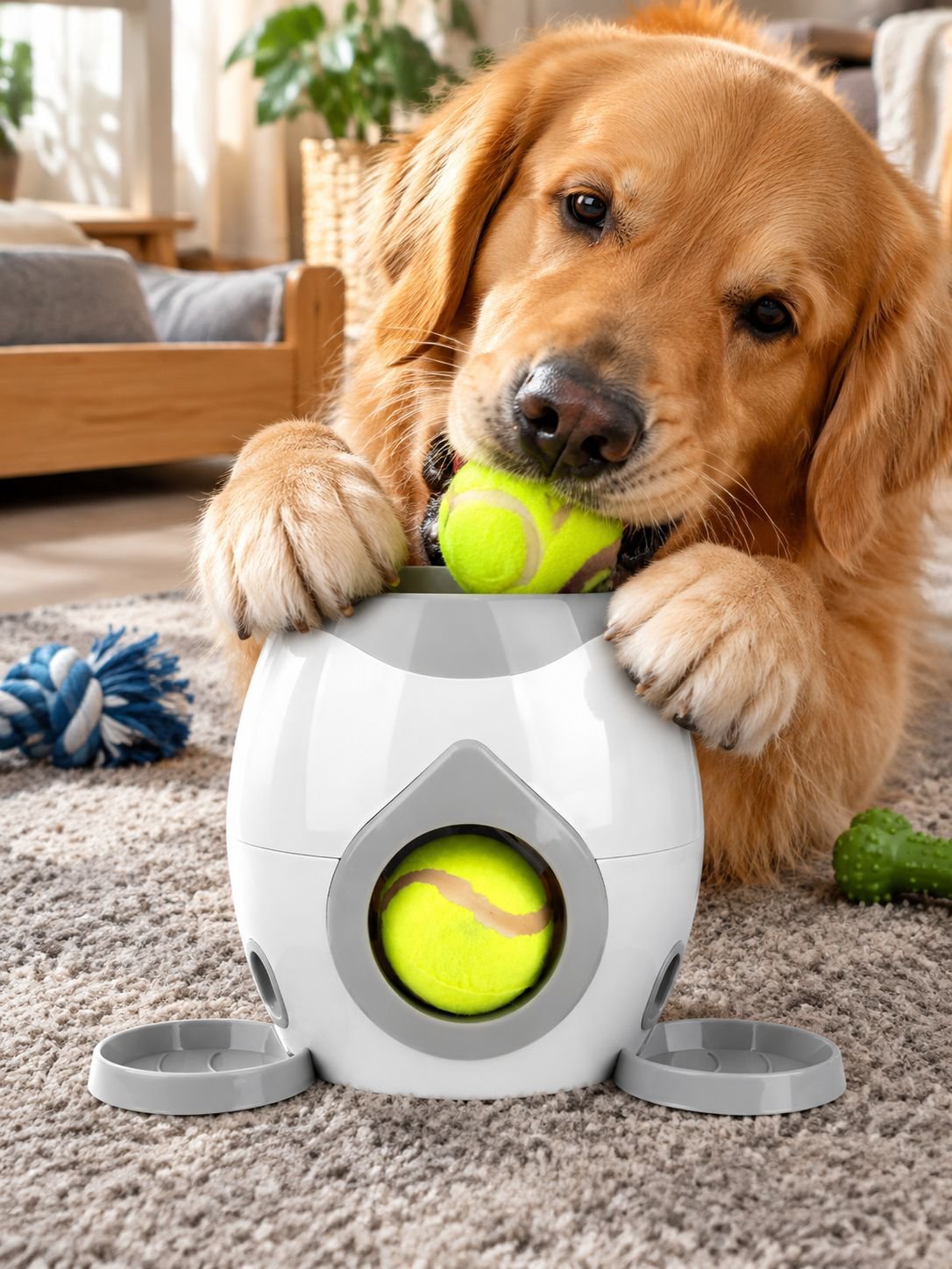 犬用インタラクティブボールランチャー・ごほうびフィーダー