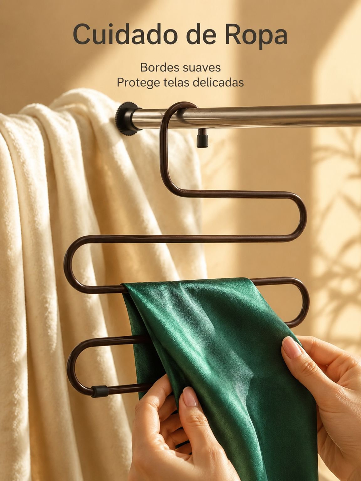 Perchero para pantalones en forma de S de acero inoxidable multifuncional