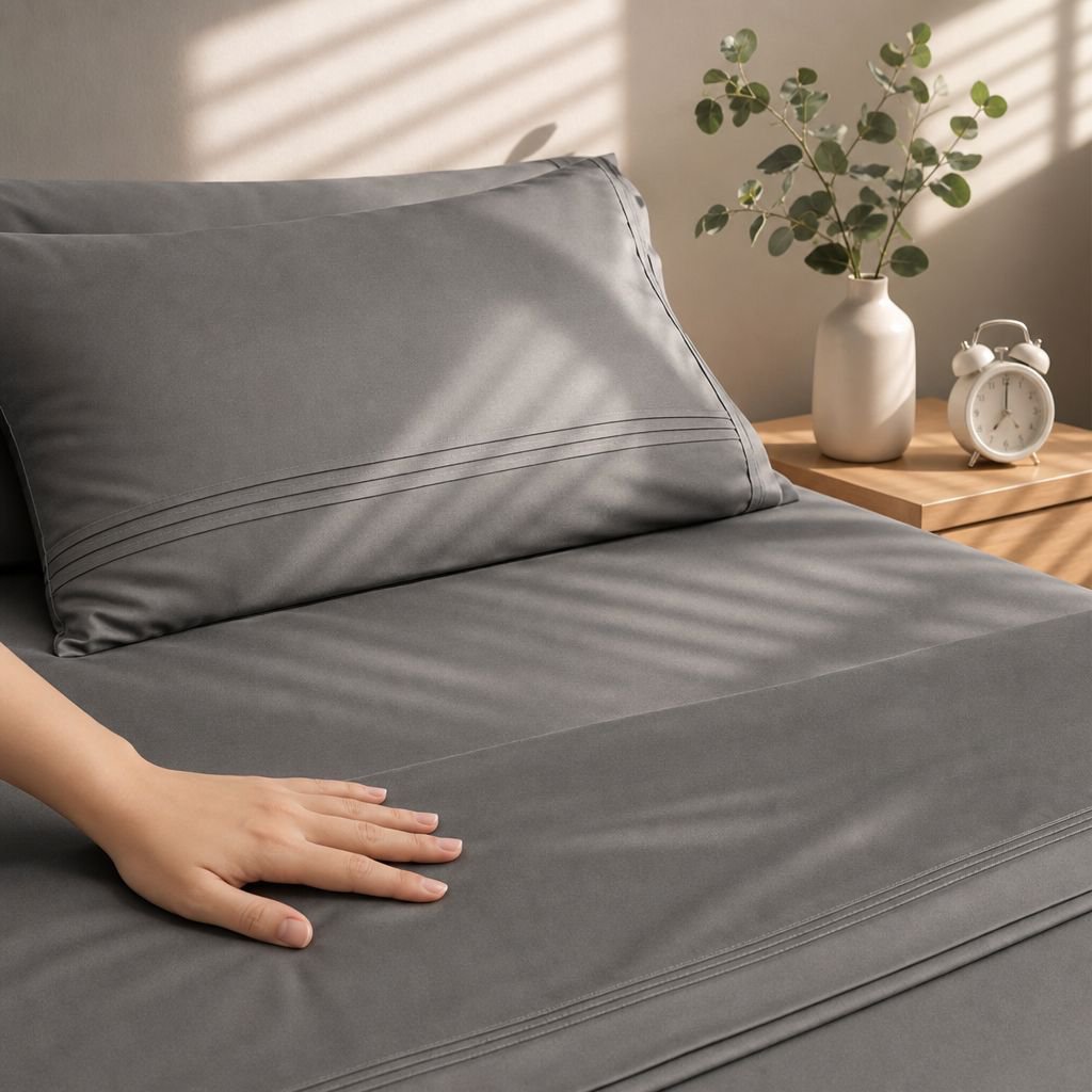 100% Cotton Hotel Bed Sheet Set – All-Season Bedding