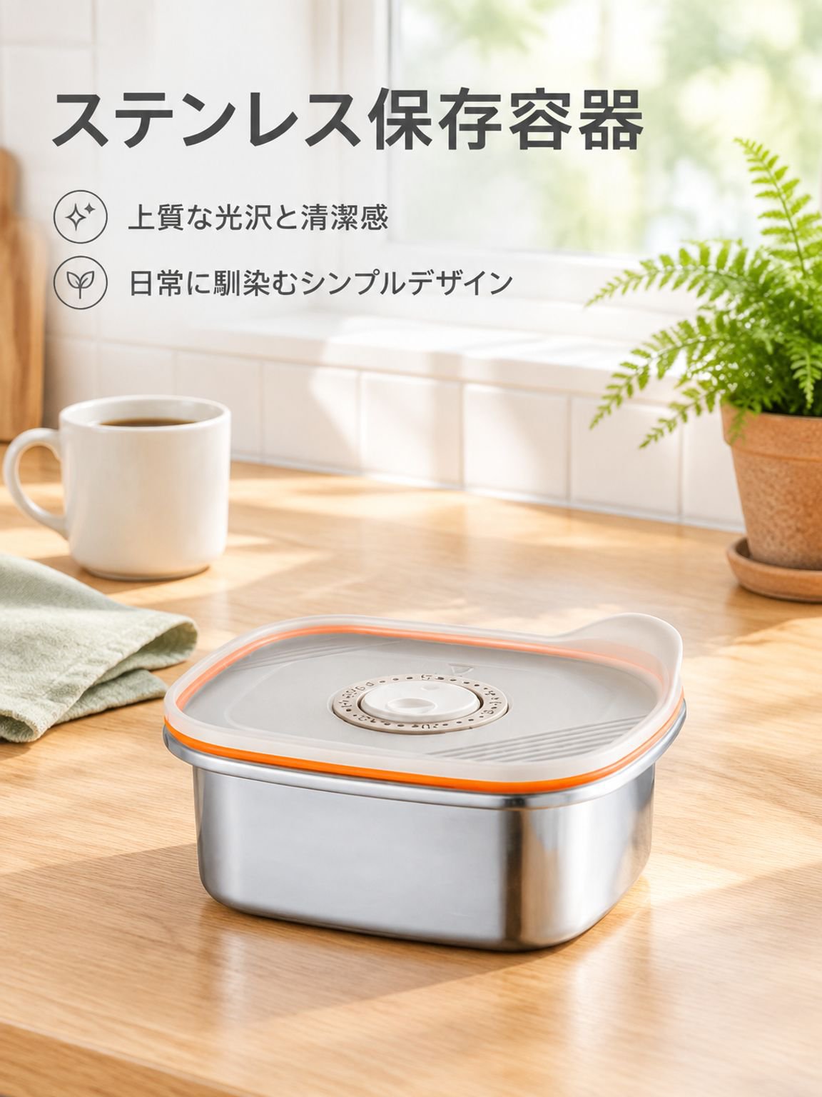 食品グレードステンレス製密閉容器